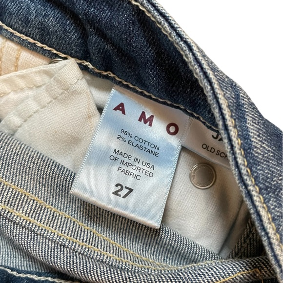 AMO‎ Jane Micro Flare Jeans, Old School Wash, Distressed, Size 27, EUC - Picture 8 of 8